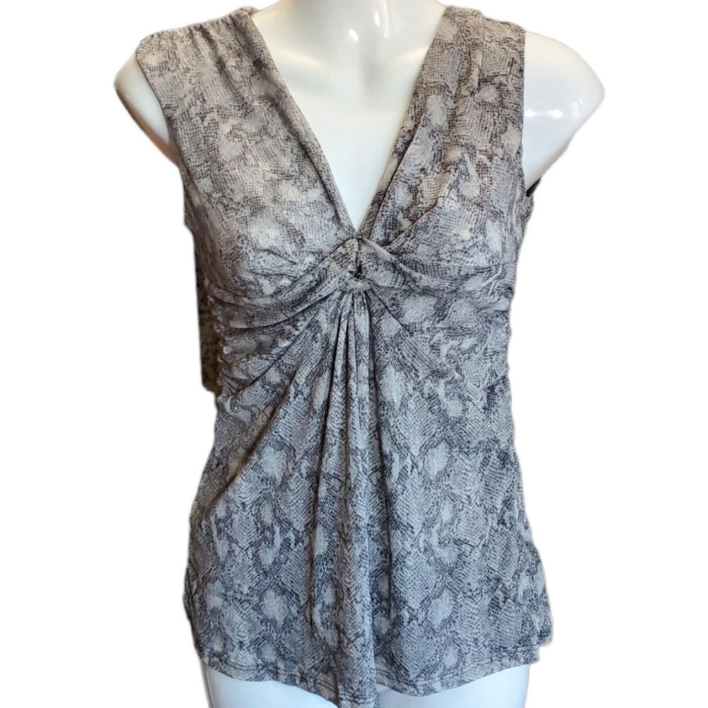 THE LIMITED snake print ruched top XS